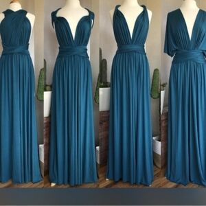 Teal Convertible Maxi Dress